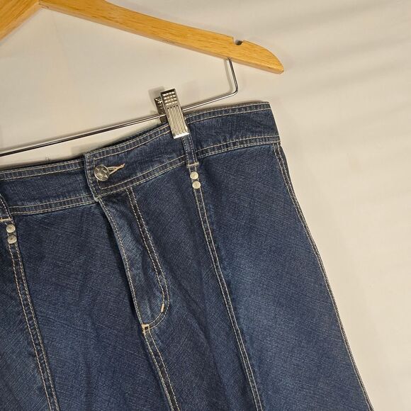 Live a Little Denim Skirt with Lace Hem Y2k  Size 10 - Picture 6 of 14